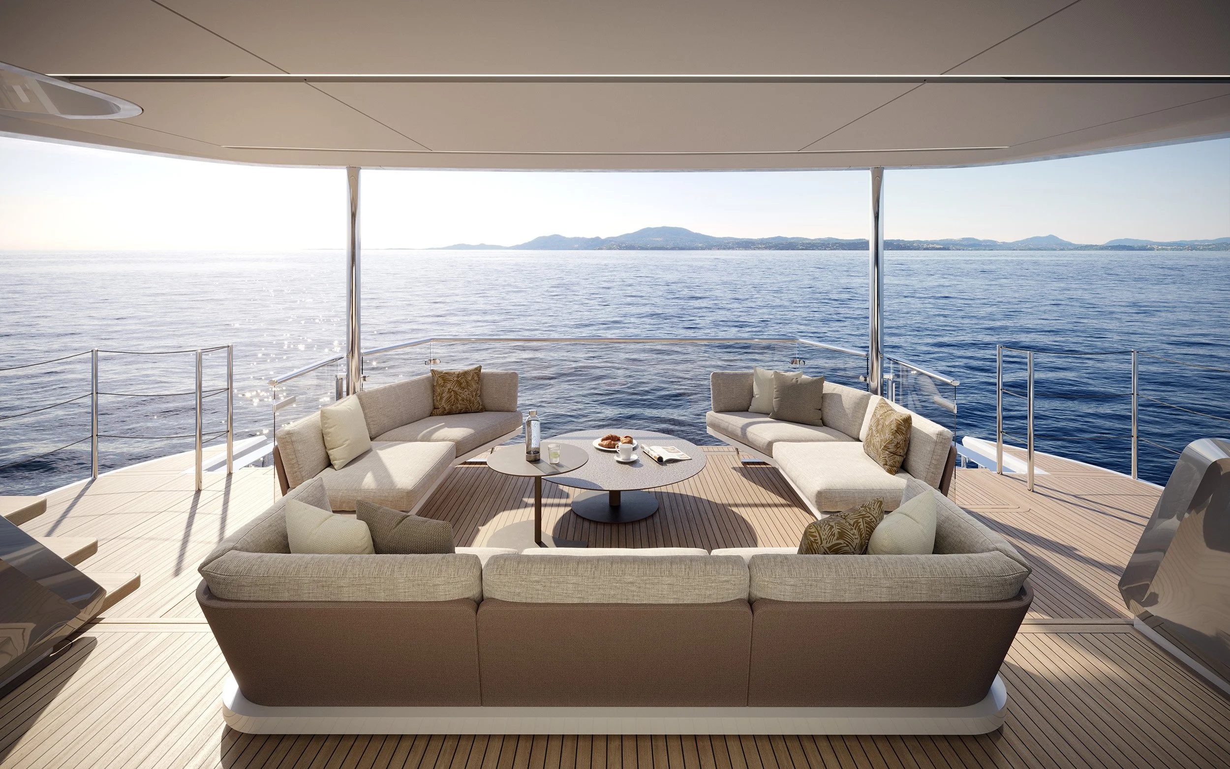 3D Visualisation - CGI of yacht cockpit © Arcmedia Limited
