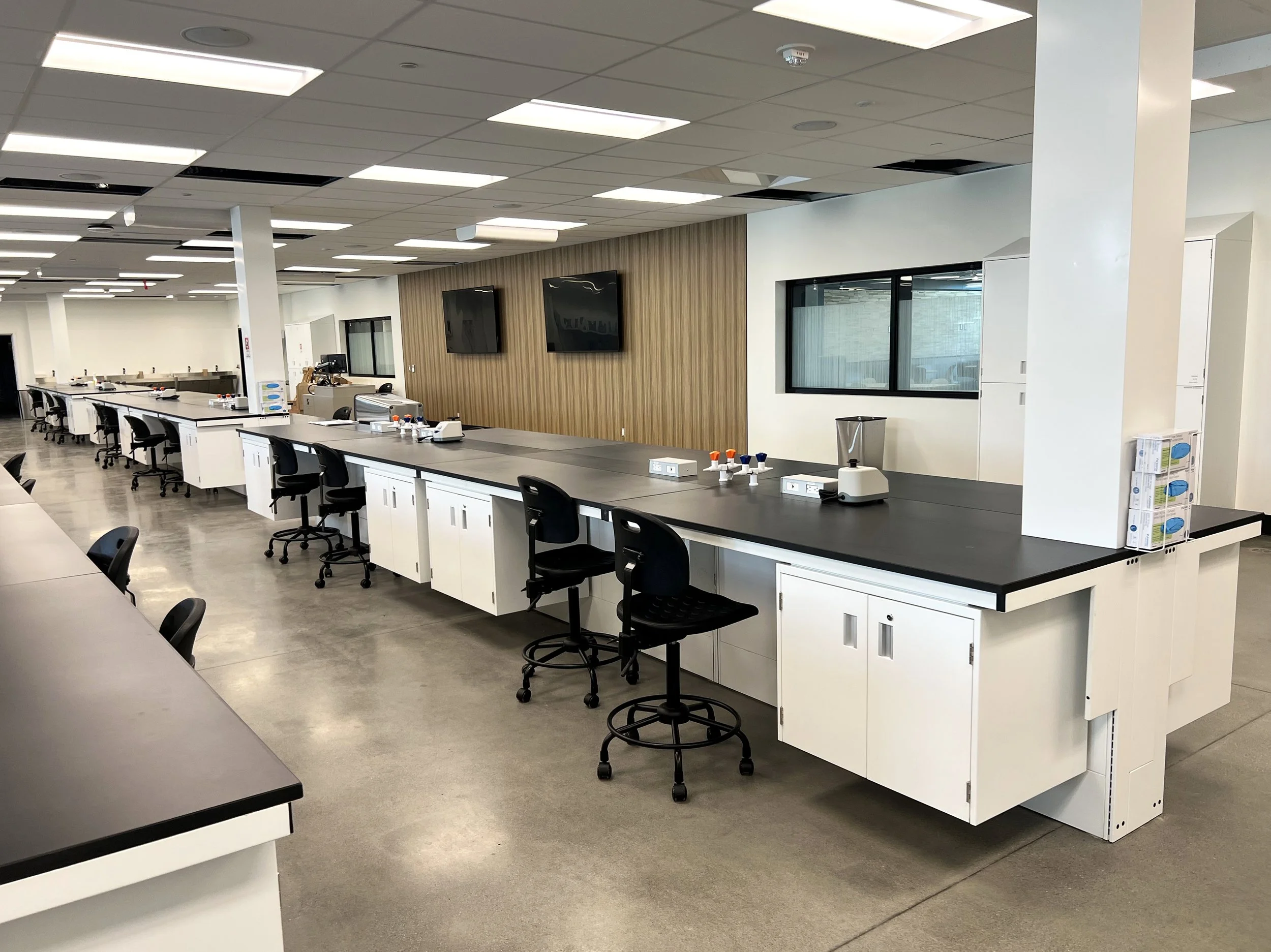 Sigma Flex 12" island core with suspended painted steel casework