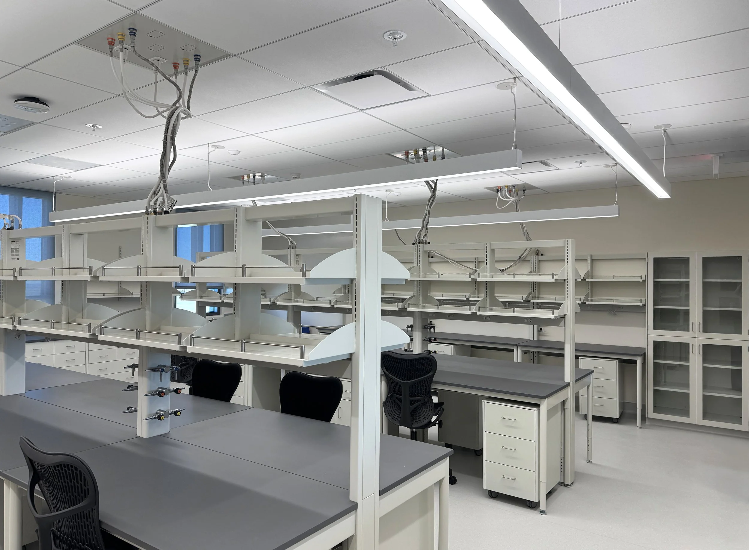 Optima benches and casework, in a lab