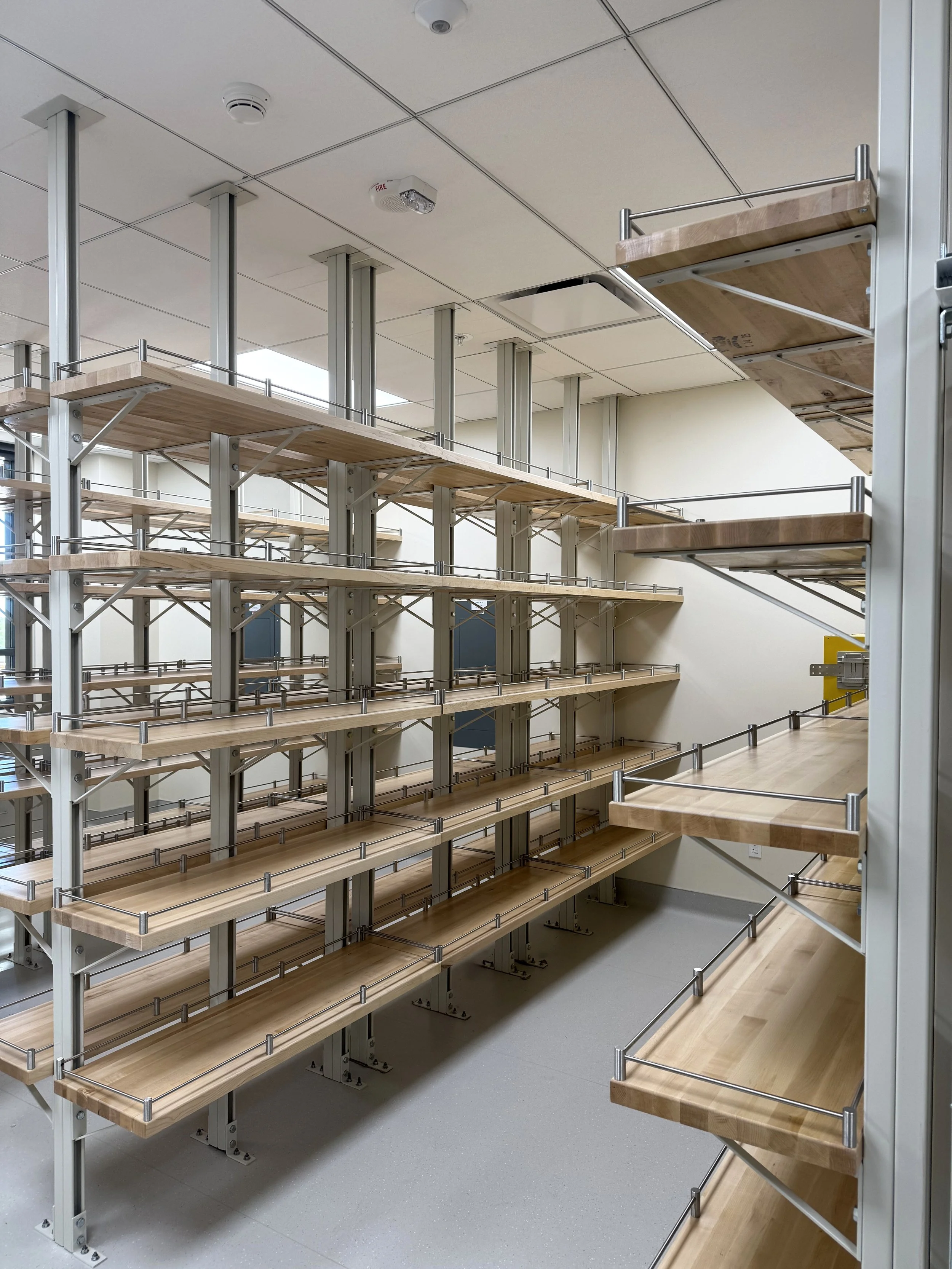 floor to ceiling shelving