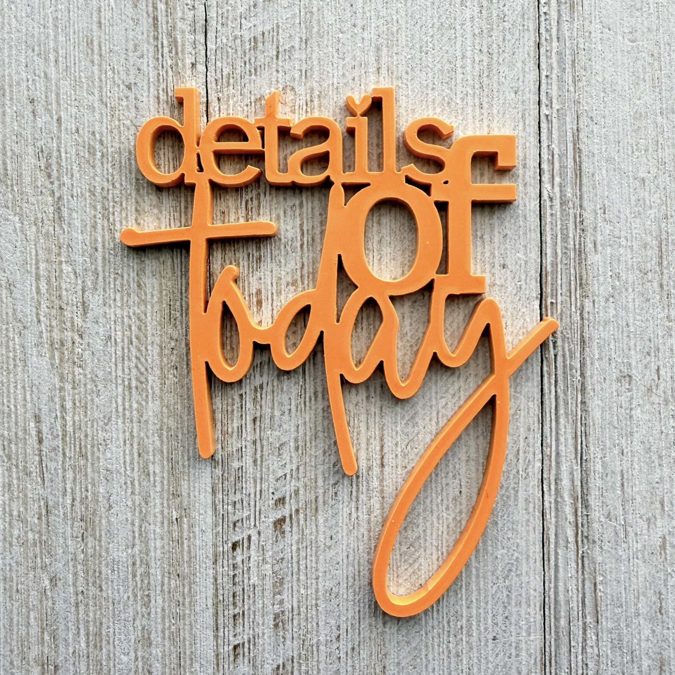 Orange - Details of Today