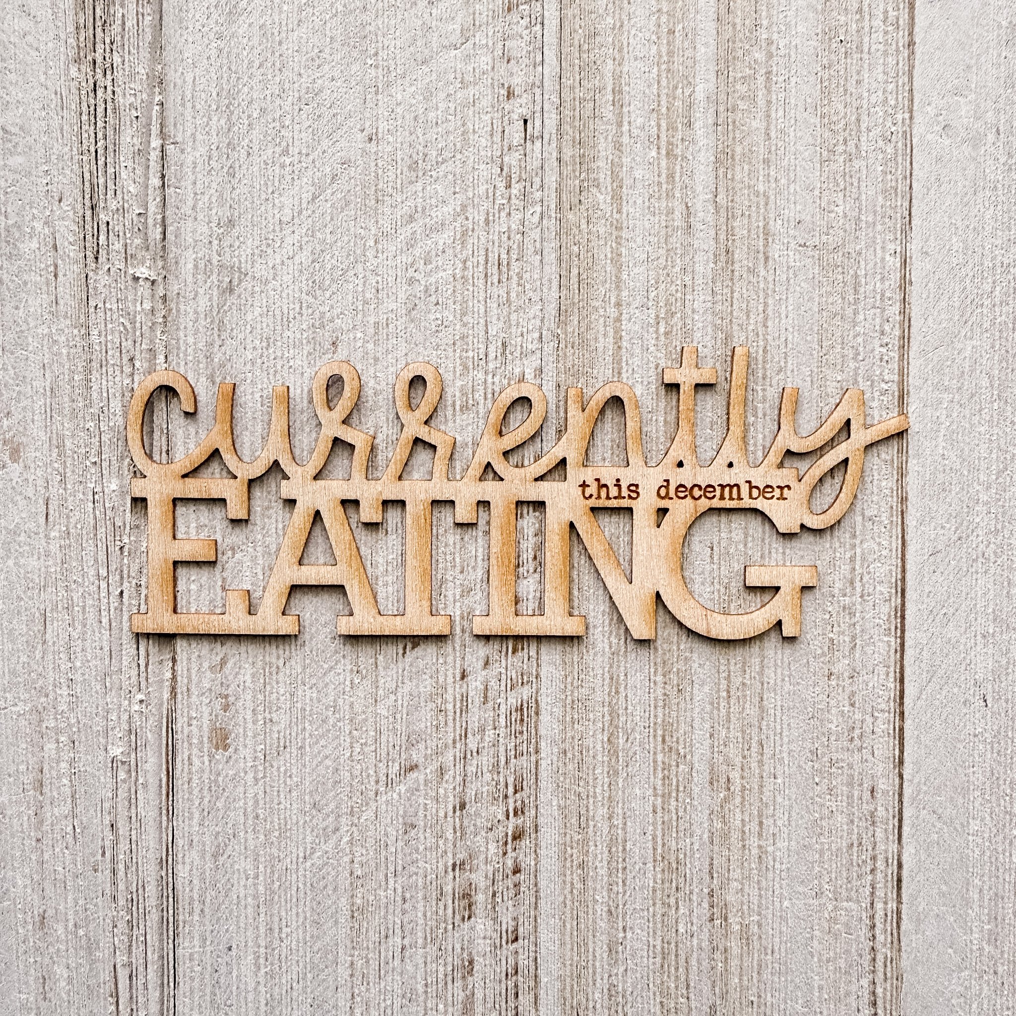 Wood Veneer - Currently Eating December