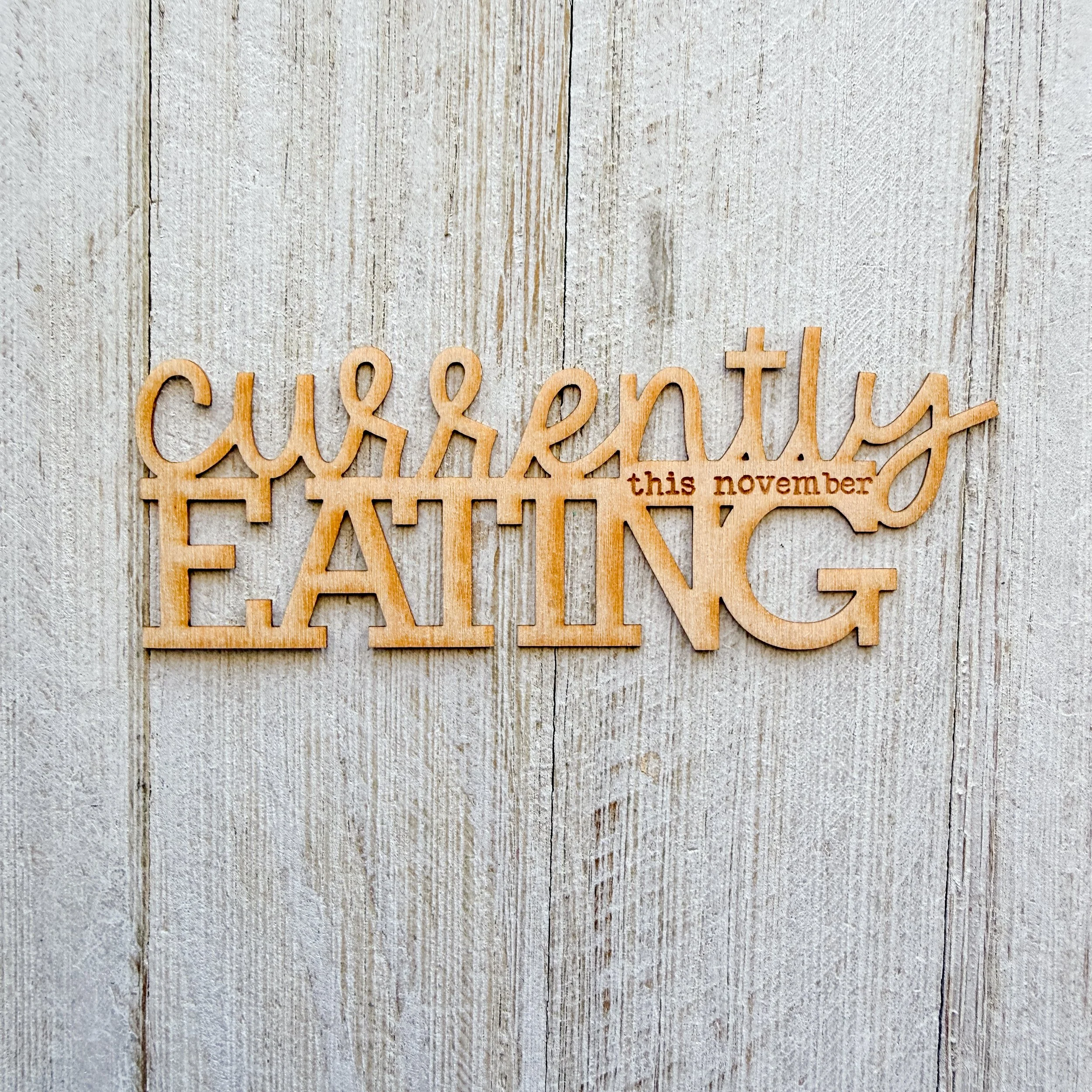 Wood Veneer - Currently Eating November