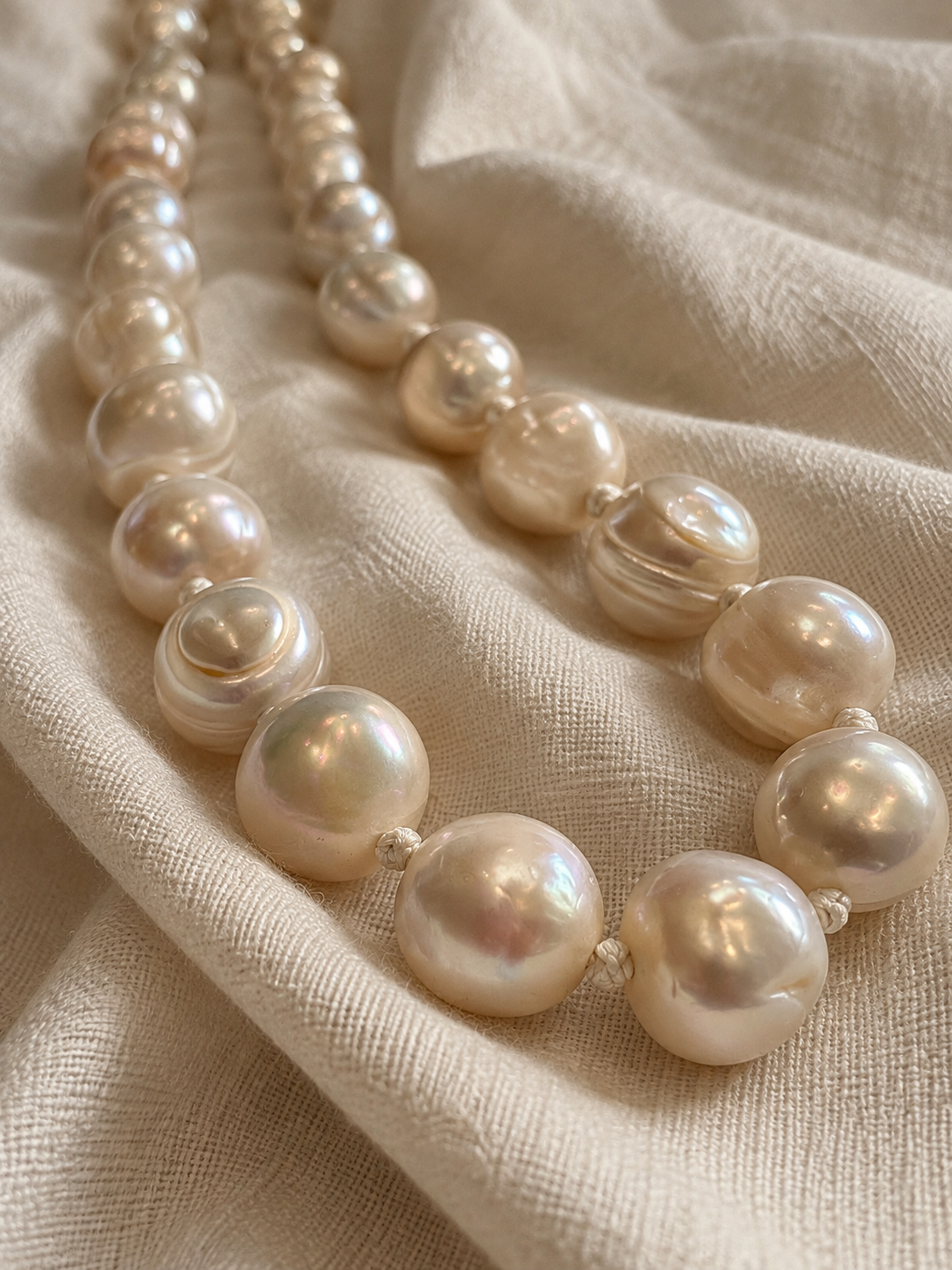 La Perla - Sounded Freshwater Pearl Necklace