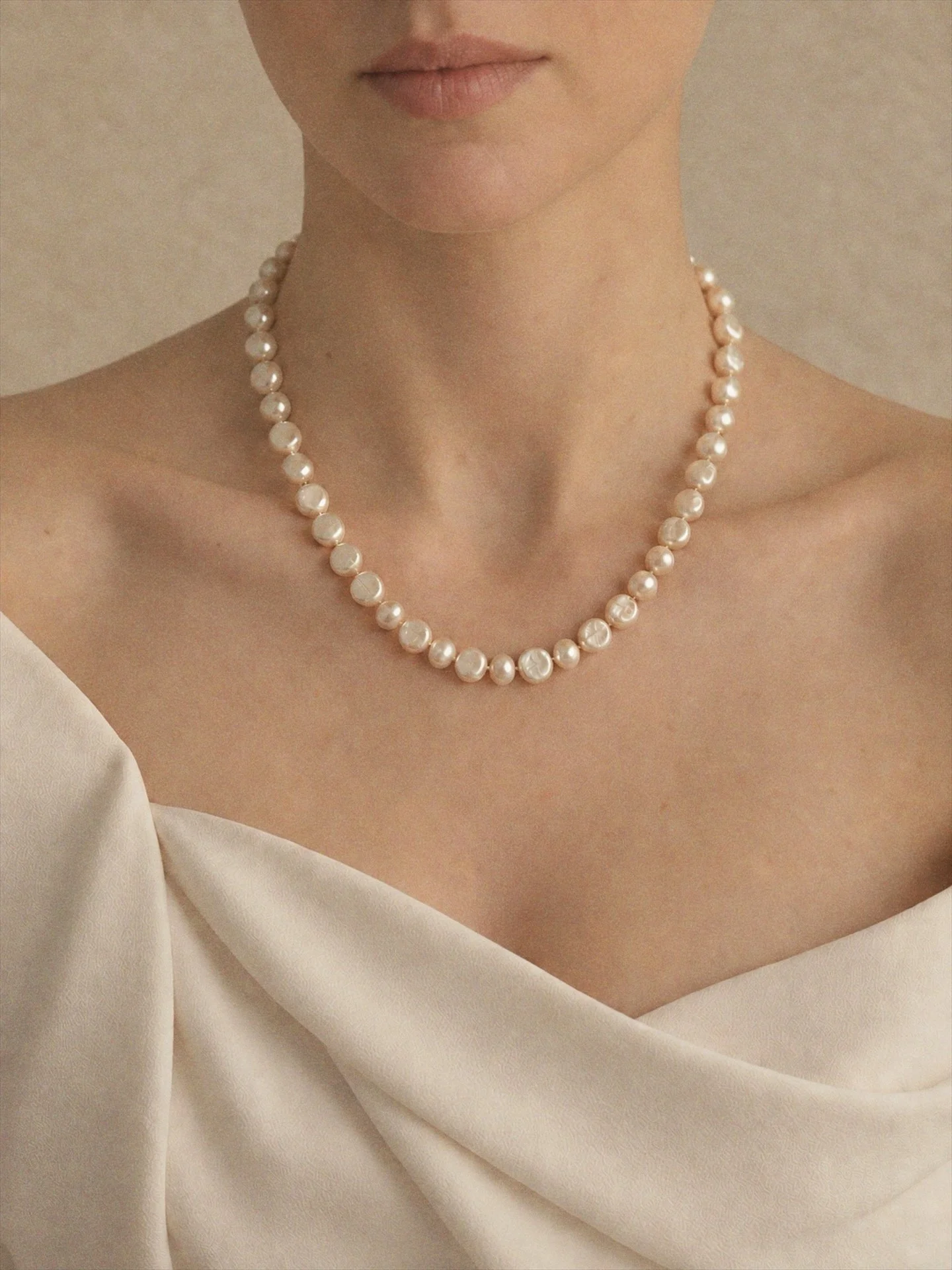 La Perla - Sounded Freshwater Pearl Necklace