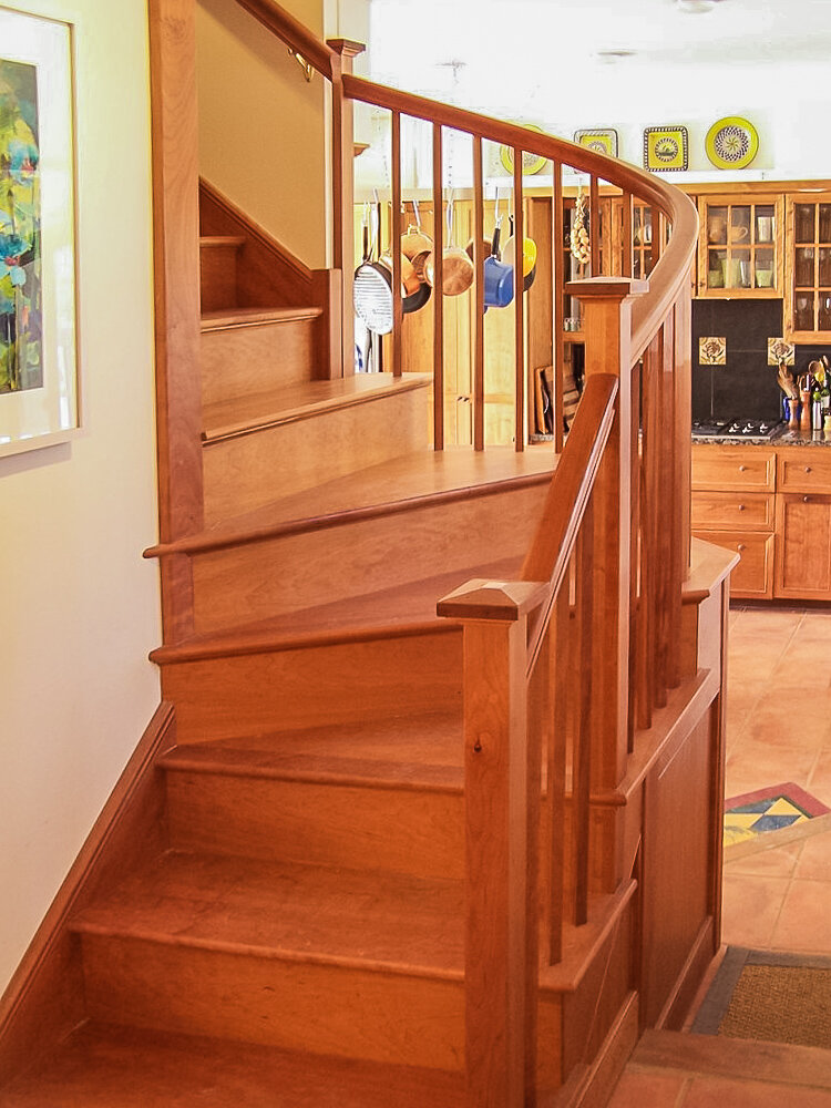 Curved Cherry Staircase