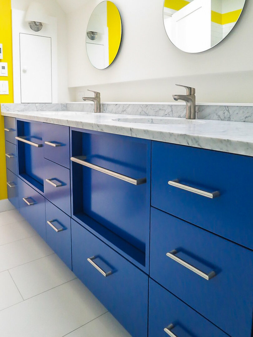 Contemporary Blue Bathroom Vanity