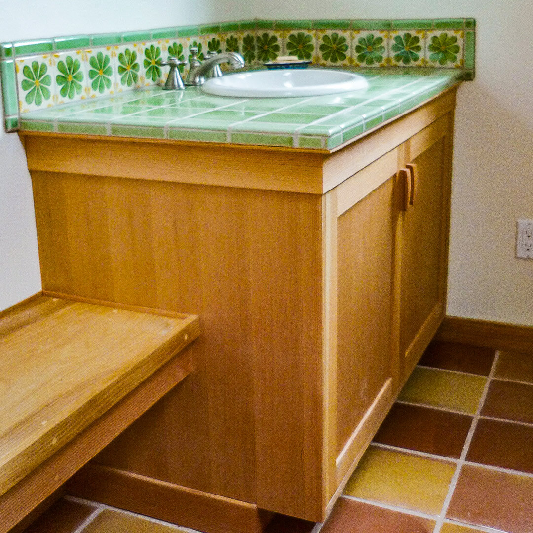 Small Tile Top Vanity