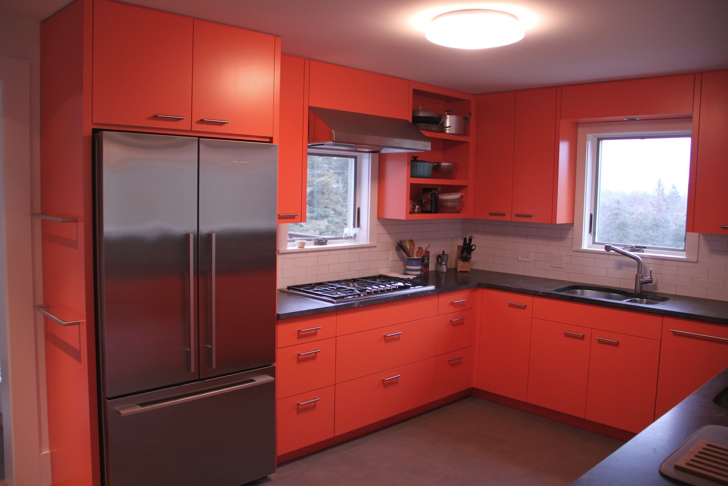 Contemporary Orange Kitchen