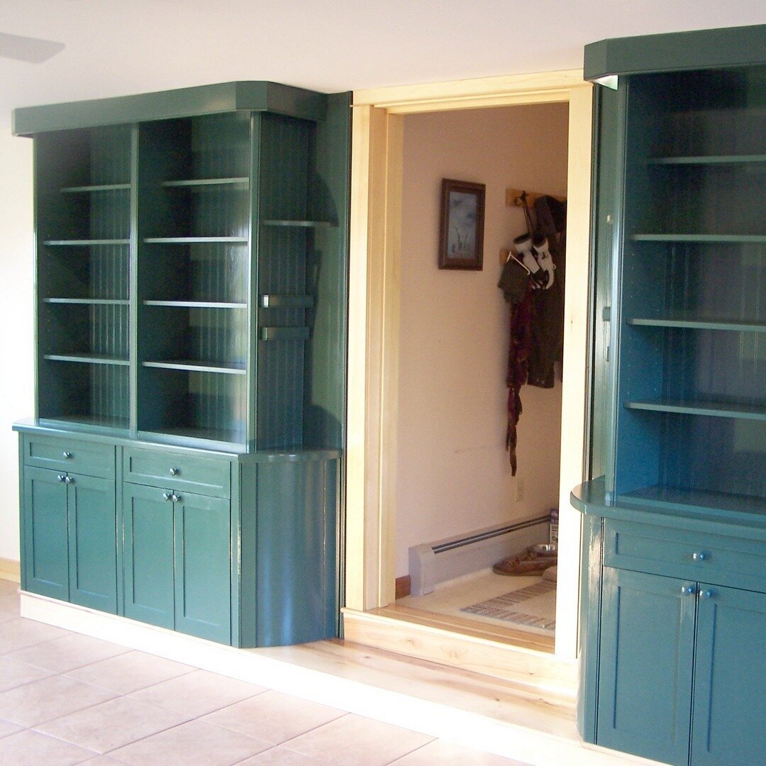 Teal Bookcases With Enclosed Storage