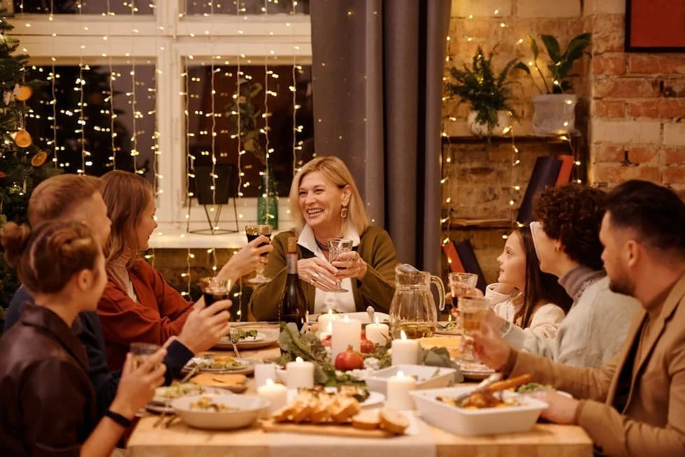 family-having-a-christmas-dinner-together