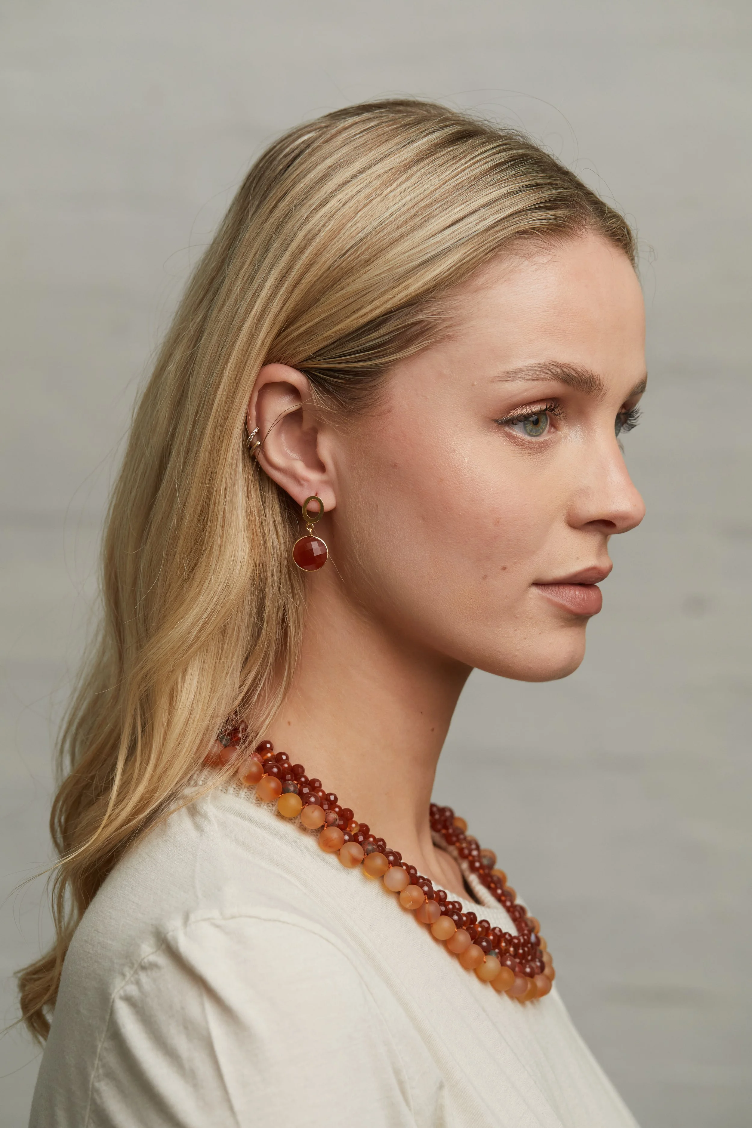 Oval ER in Red Agate and Cornelian Lace Collar on Model.jpg