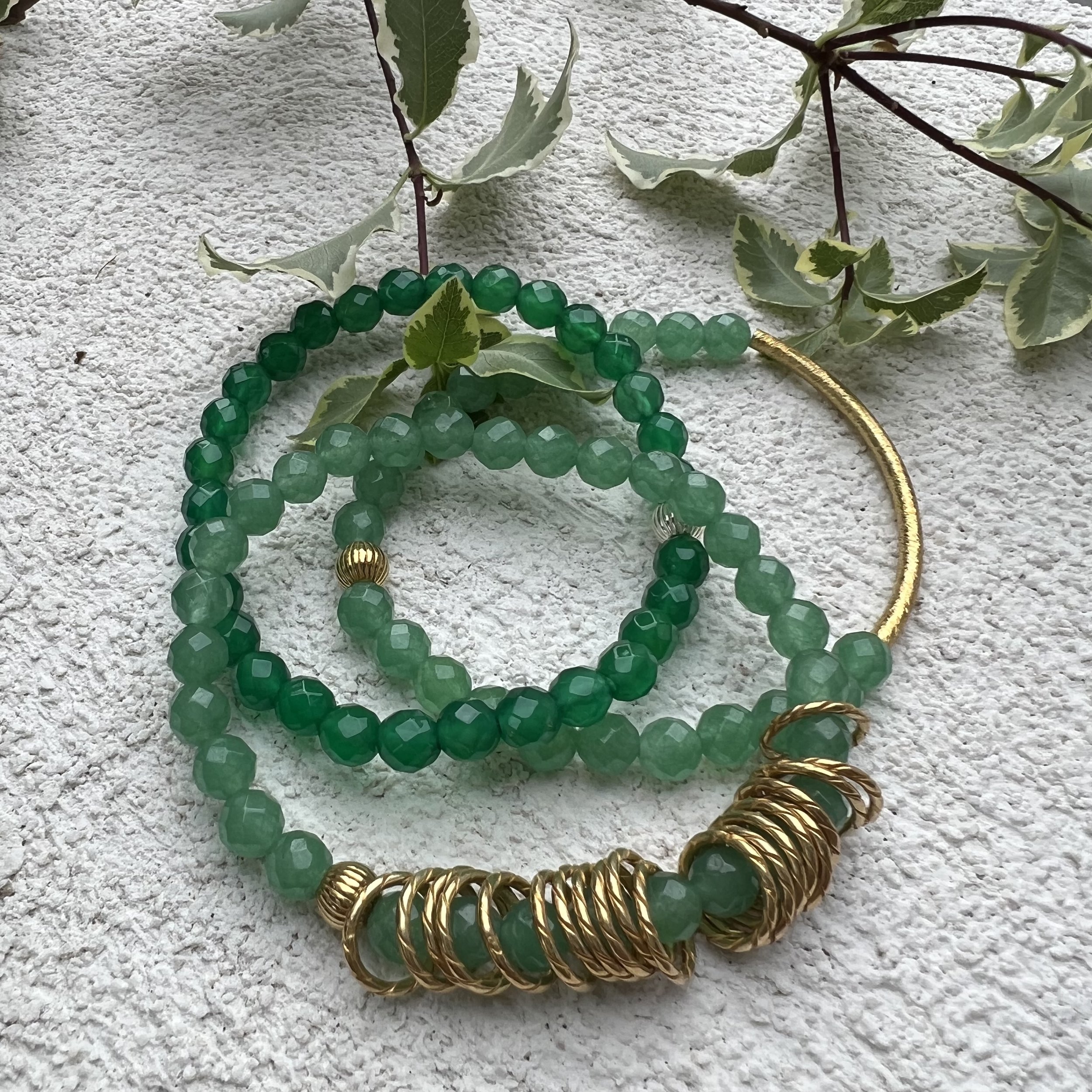 Green Agate and aventurine Group .jpg