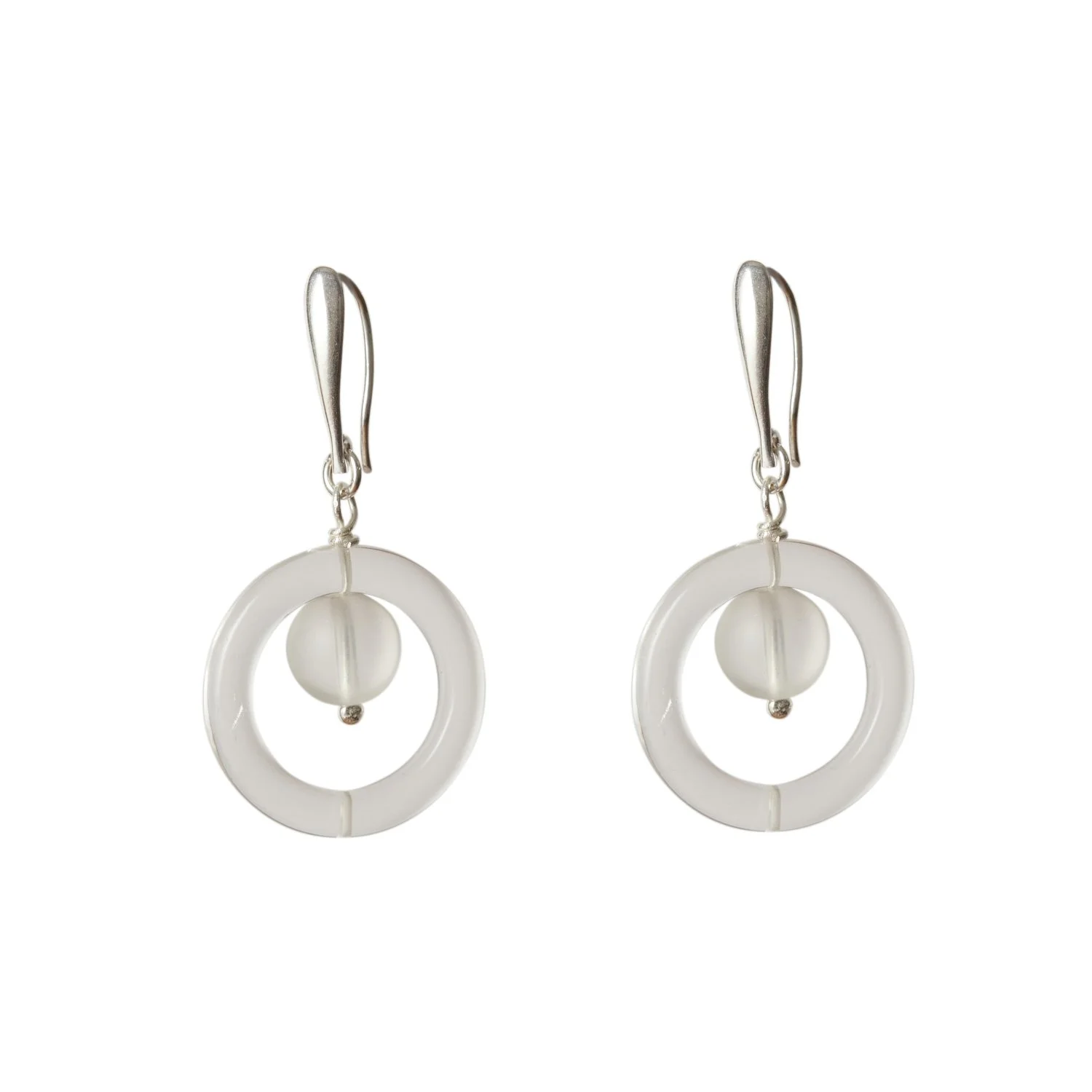 Lola Ring Earrings in Quartz