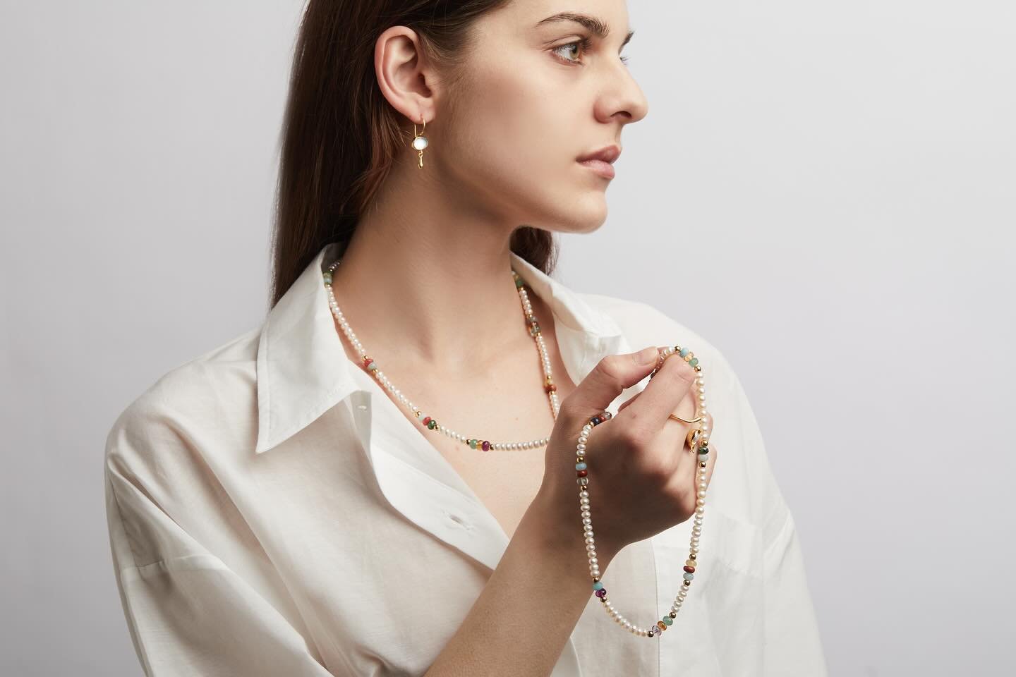 ✨ Pearls with a difference.
.
.
.
#freshwaterpearls #gemstones #layering #jewellery #love