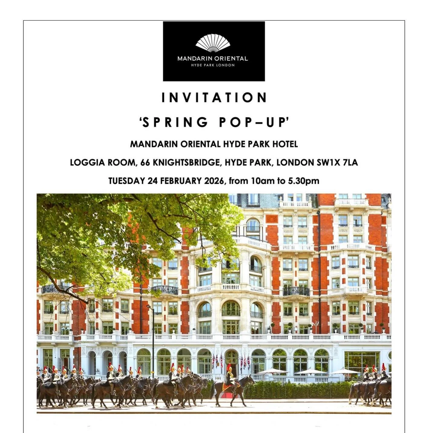 ⭐️ FIRST POP OF 2026 - TODAY ONLY

📍  Mandarin Oriental Hotel - Knightsbridge 
⏰ 10am - 5.30pm
📅 Tuesday, 24th February 

Come and discover what&rsquo;s new and browse the many other brands too!
.
.
.
#jewellery #fashion #bags #accessories #beauty