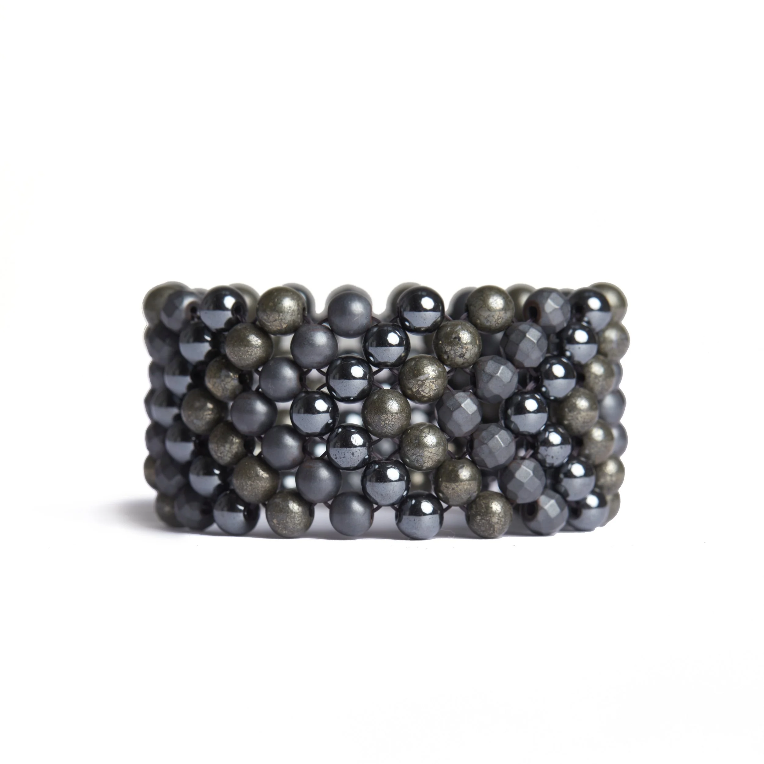 Pyrite and Hematite Zip V Cuff.jpg