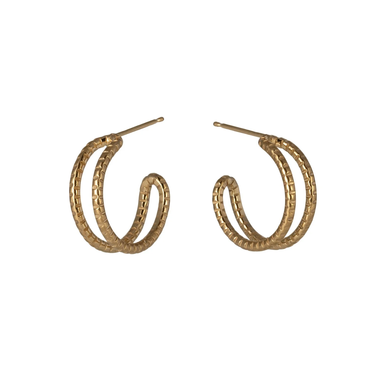 Serpentine Medium Hoops In Gold.png