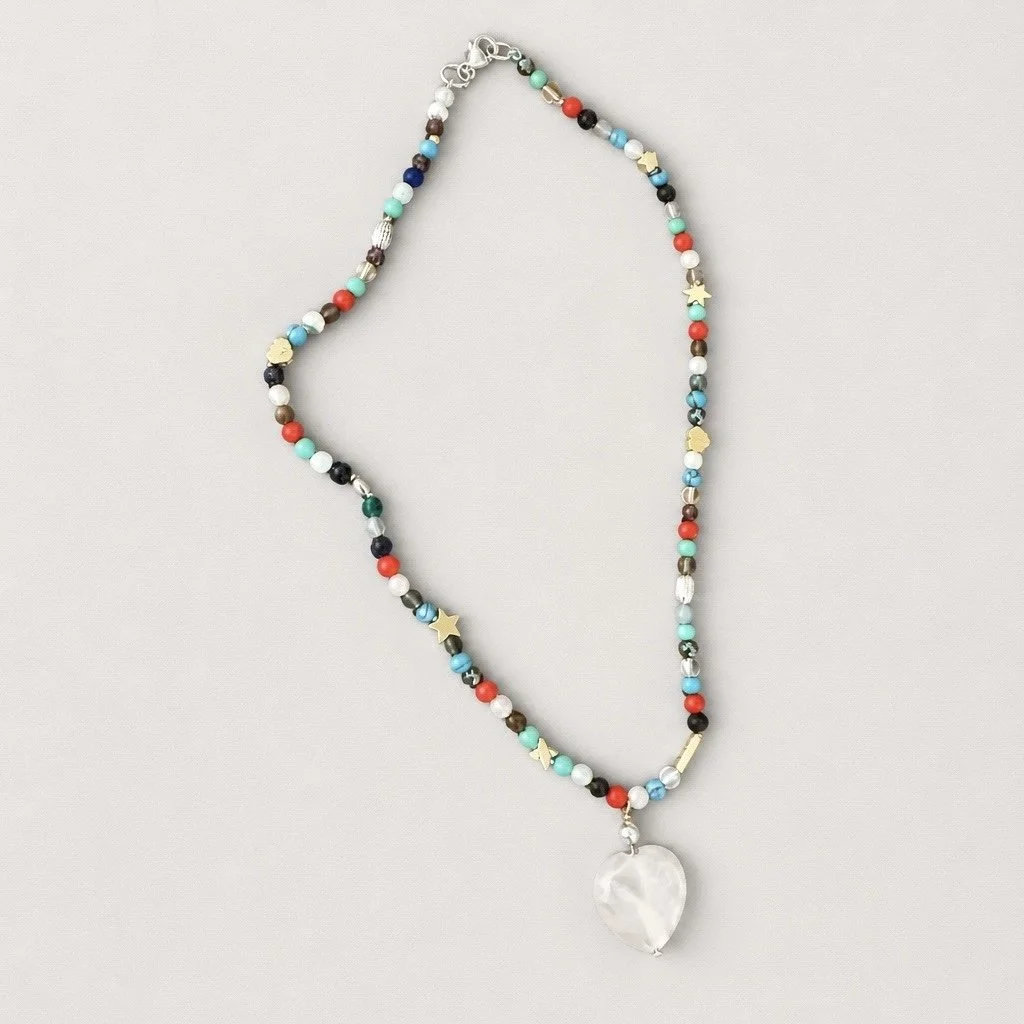 Fine Mix Gemstone with Rose quartz Heart NK.jpg