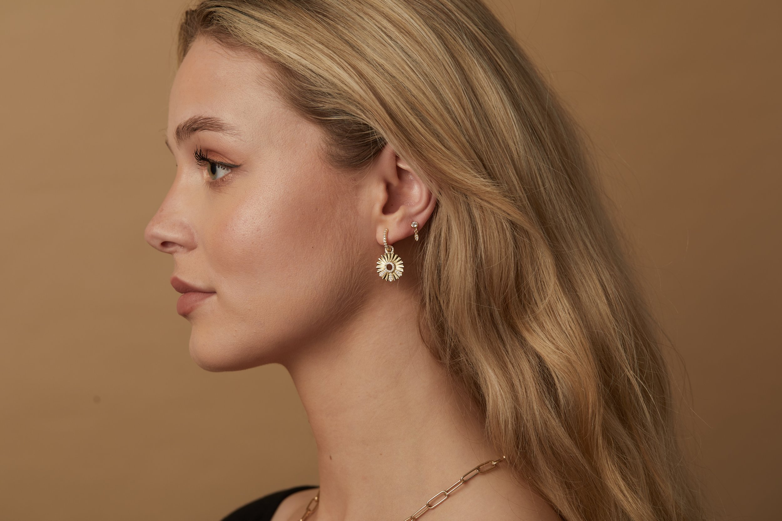 Fran Charm hoop ER on model.jpg
