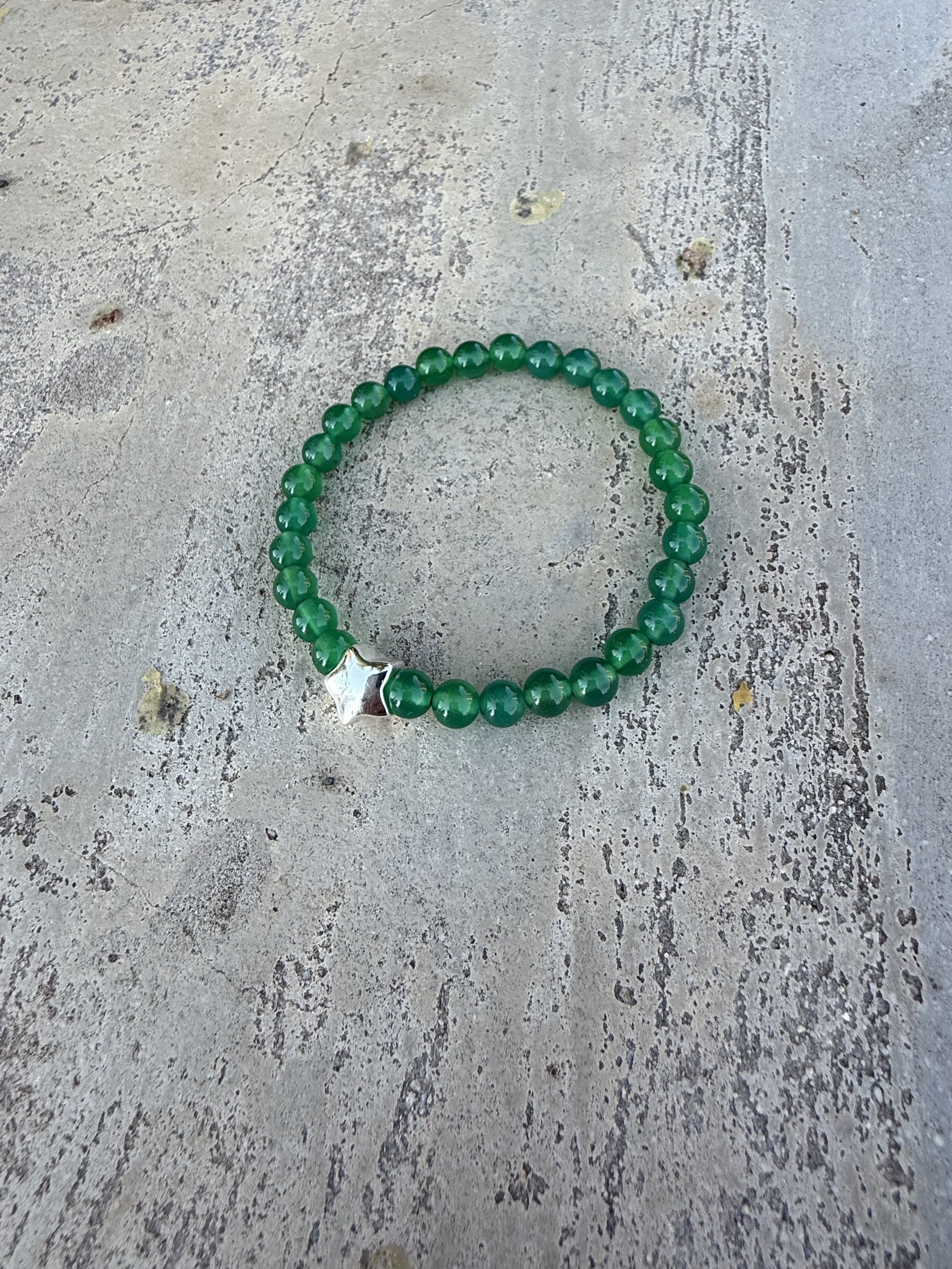 Green Gemstone Star Bracelet