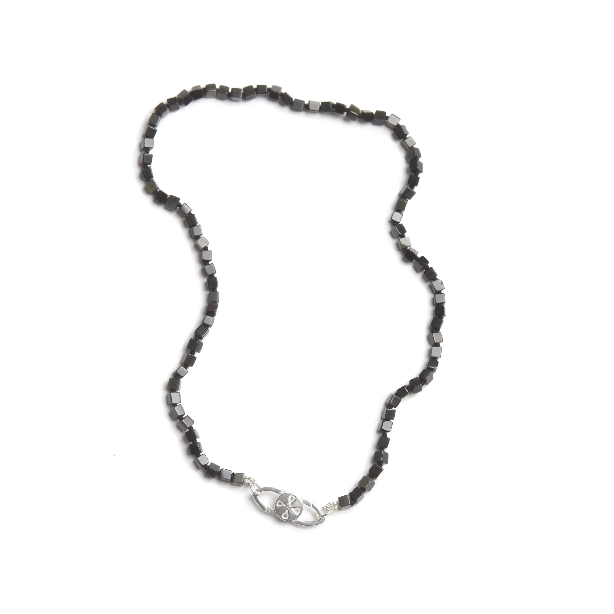 Obsidian cube NK with Silver KP Connector.jpg