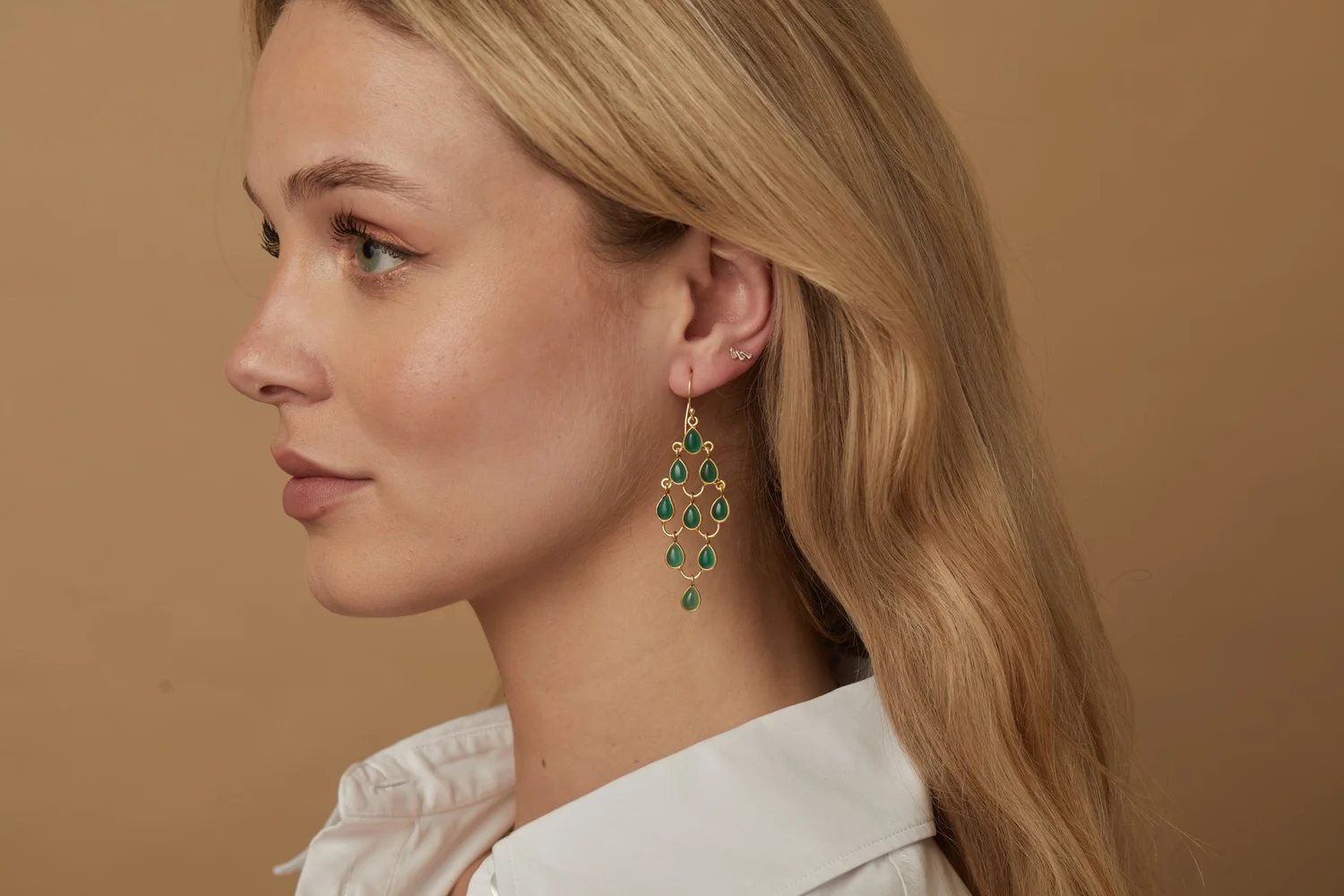 Chandeleir ER in green on model..jpg