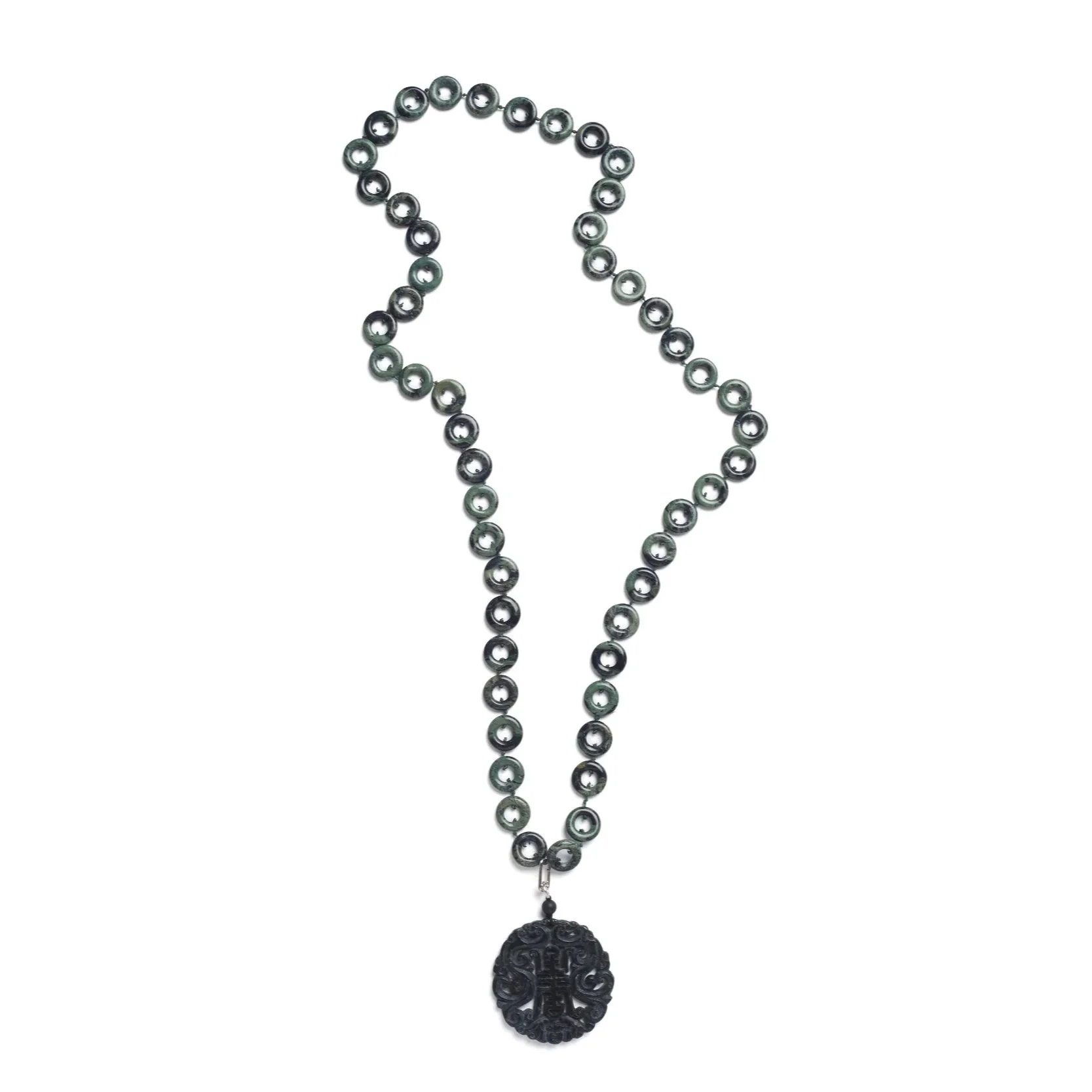 Verdant Orbit Necklace with Jade Pendant