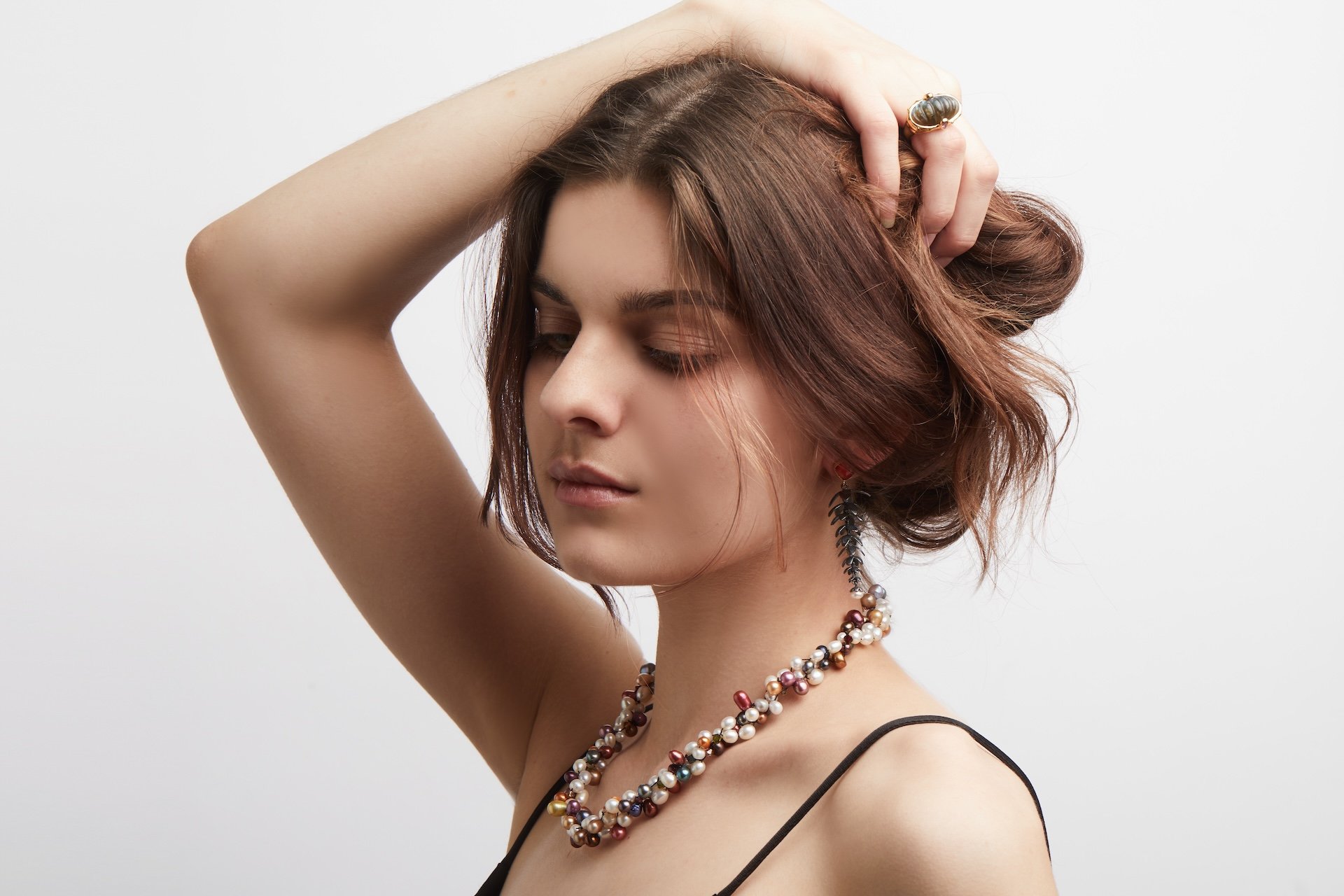 Carved Labradorite Ring on model.jpg