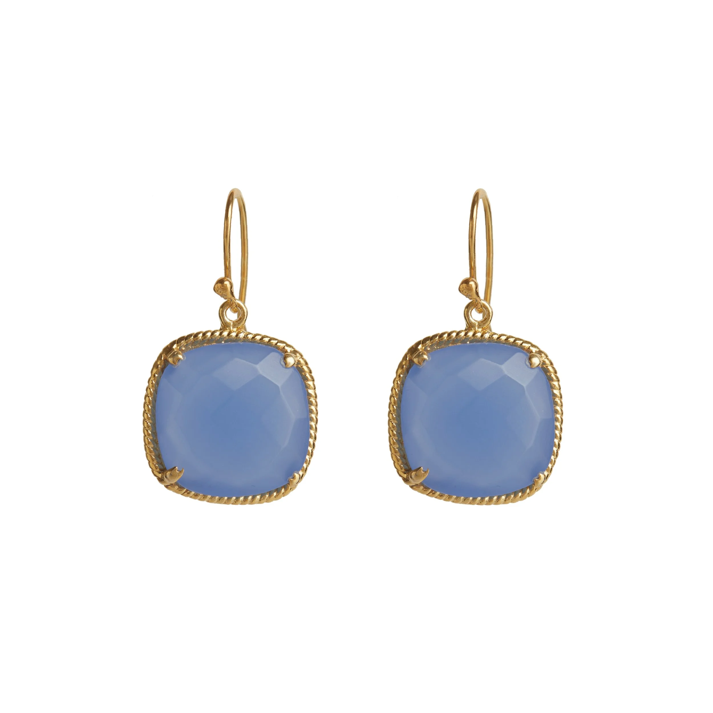 Cushion Glow Earrings in Blue