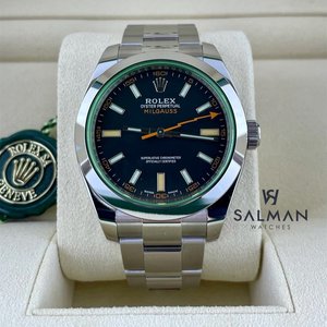 Conversacional clon Semicírculo Rolex Milgauss Black Dial - 116400GV — Luxury Watch Boutique | Salman  Watches