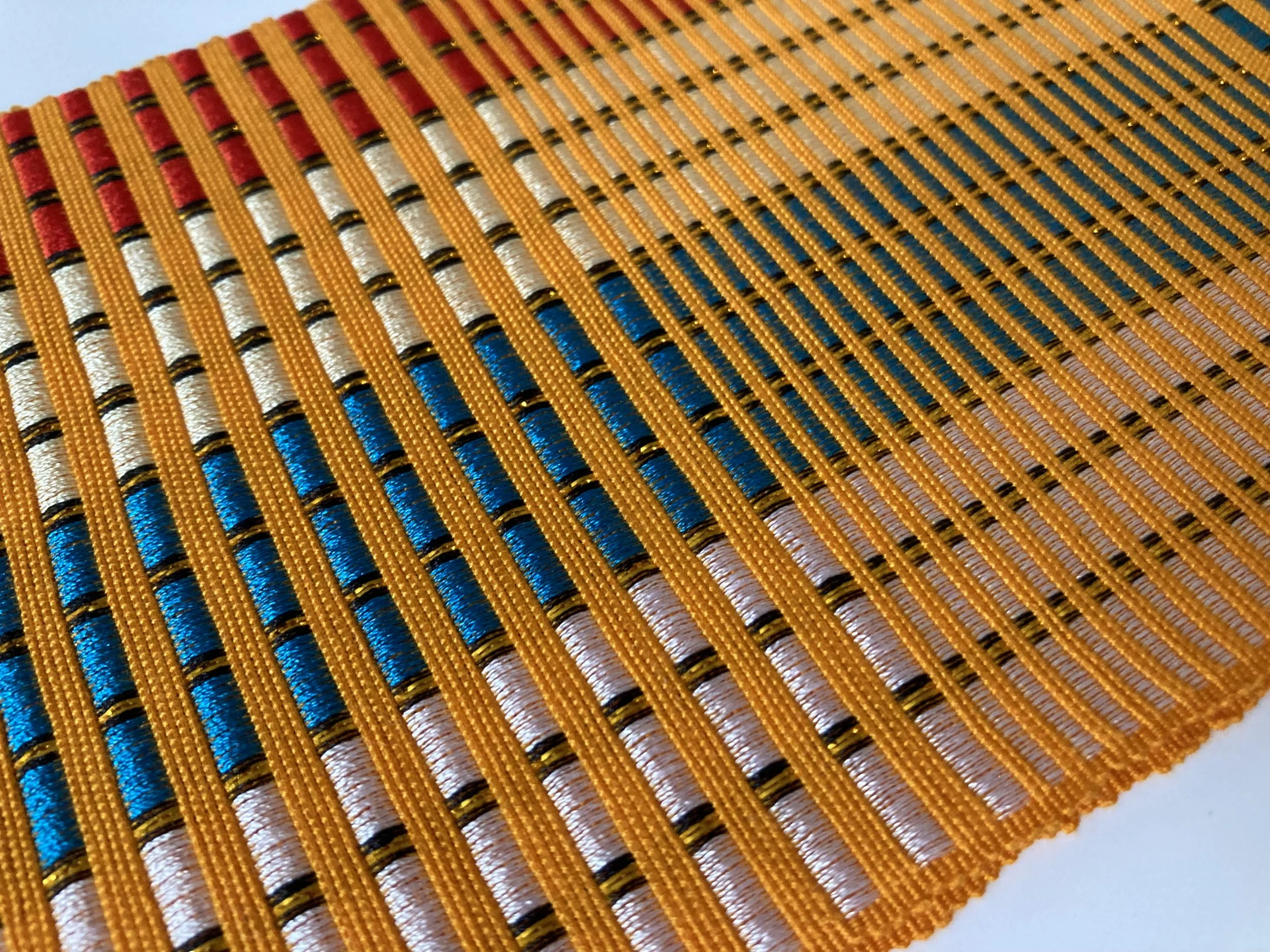 Handwoven Ewe Kente Scarf Stole - Red and Blue