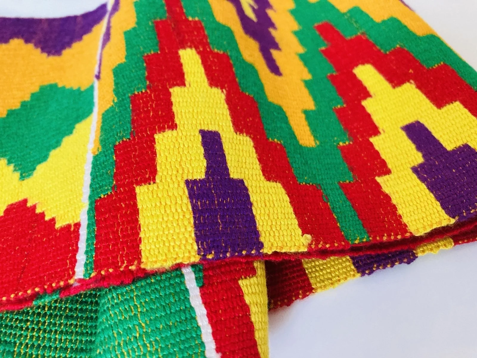 Handwoven Multi-coloured Kente Scarf Stole
