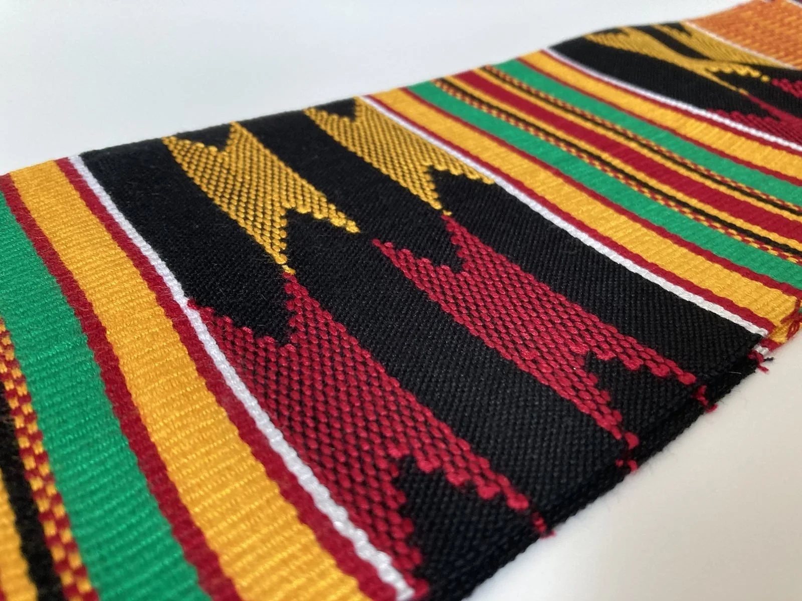 Handwoven Black Kente Scarf Stole