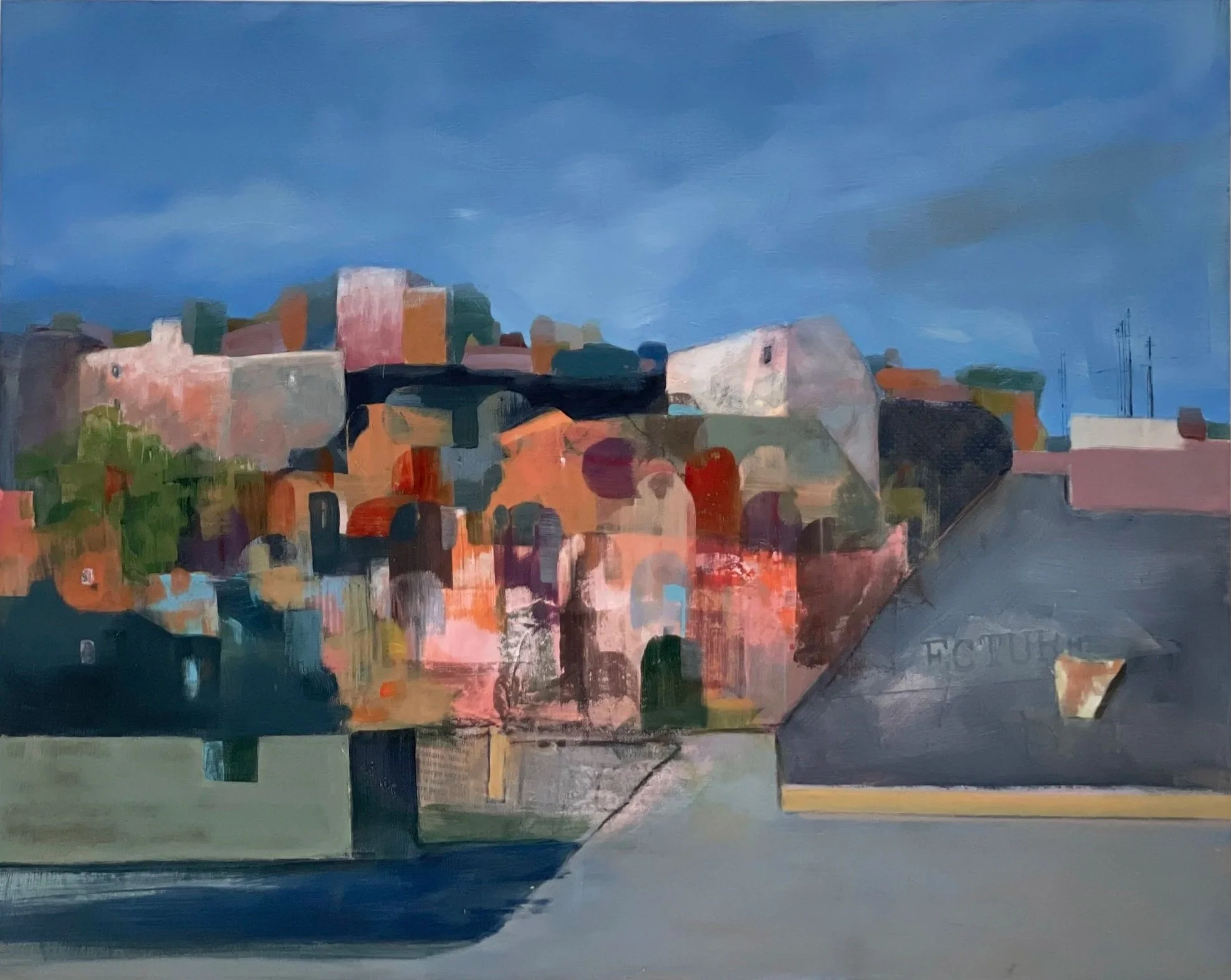 Abstract acrylic painting by Fabienne