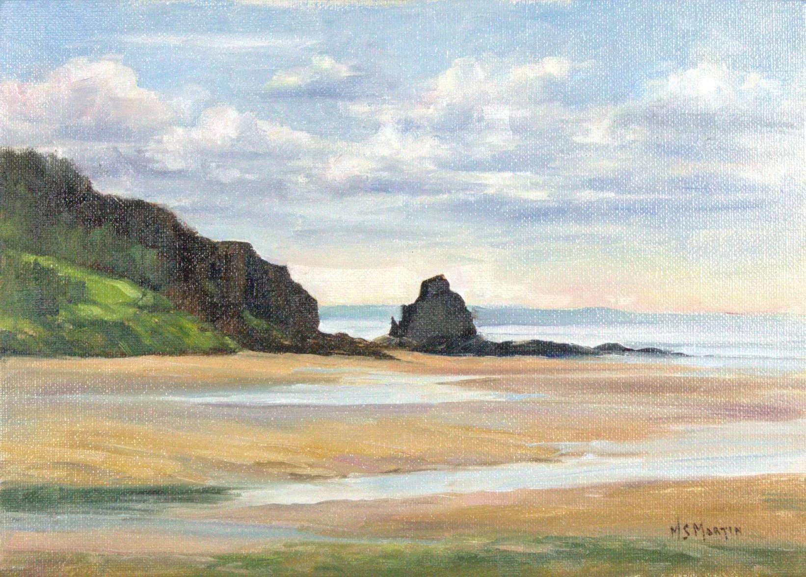 Mary Martin, Five Islands #1, 14x10x1, oil, linen