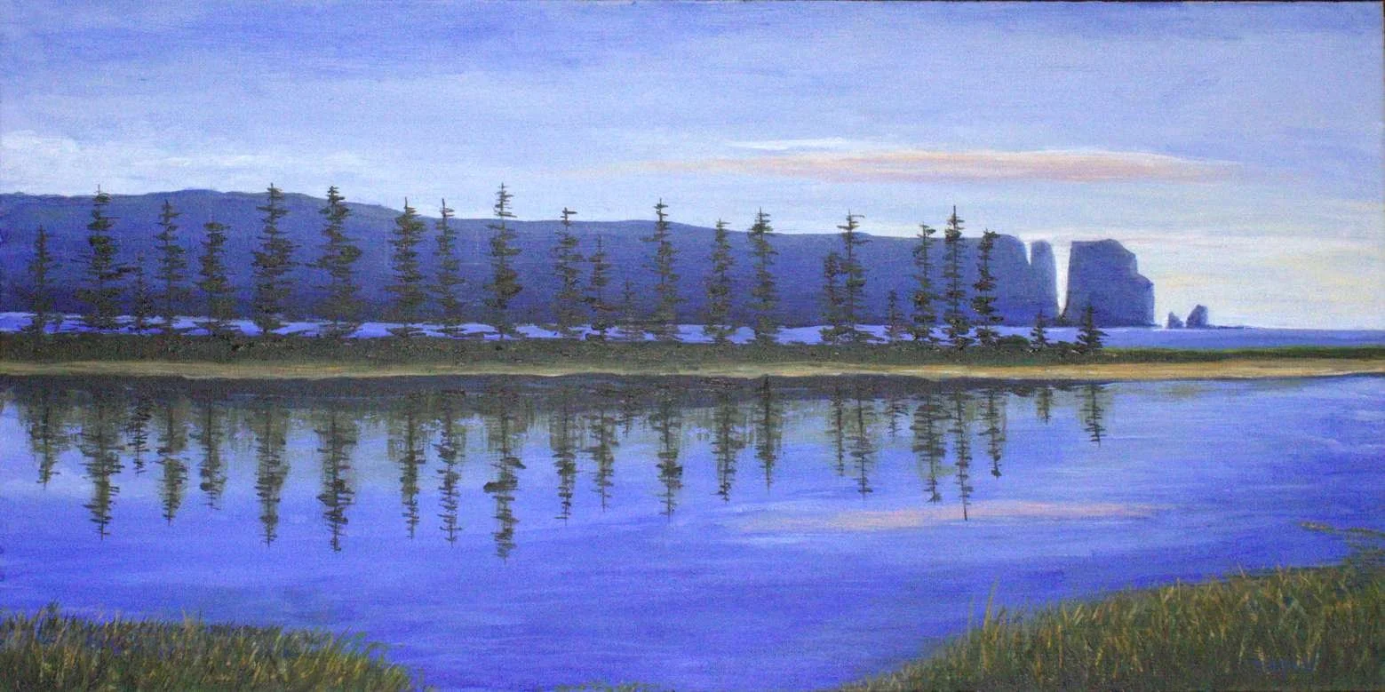 Matt Napier, Diligent Reflections, 26x14, acrylic, canvas