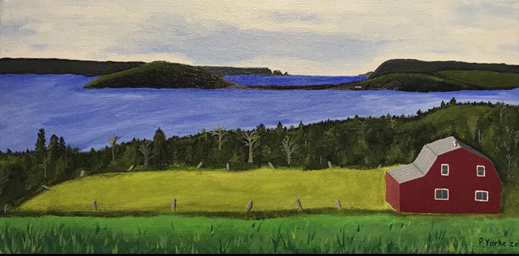 Carrie’s View-Gilbert Hill [2020] Acrylic on canvas 7”x14”