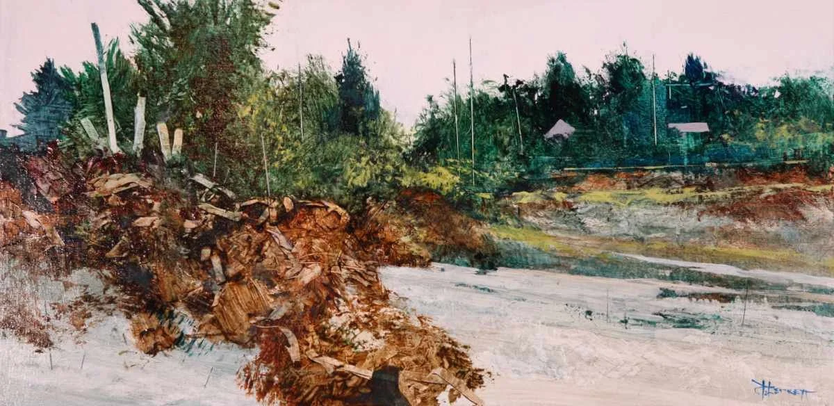 Peter Leckett "Lighthouse Road - Low Tide" AonB 12x24x1 