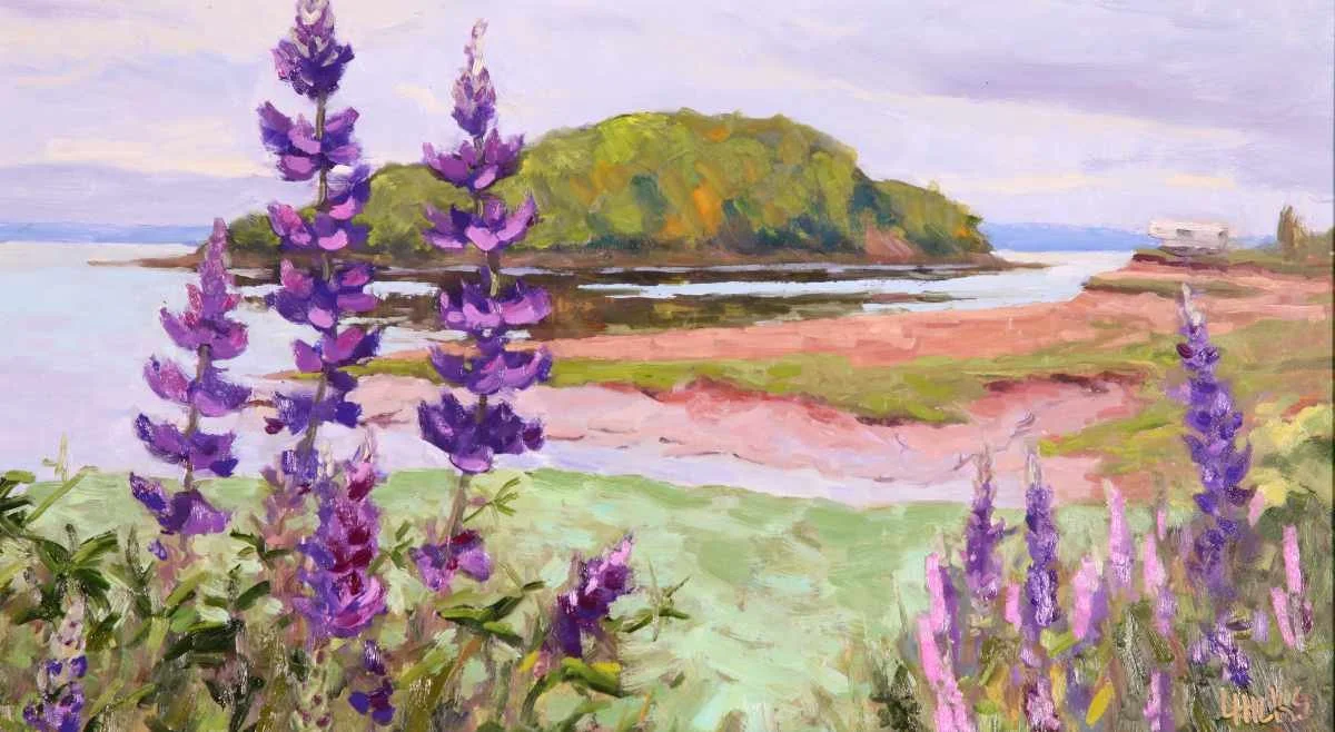 Louise Hicks "View to Moose Island" OonB 9x16x1 