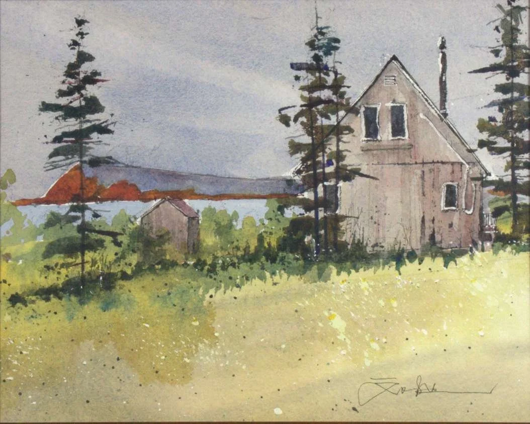 Edward Wedler, Best View, 8x10, Watercolour, na