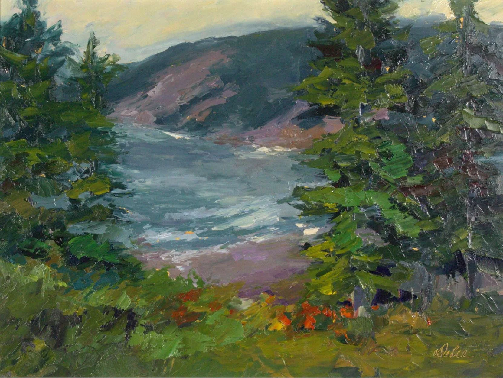 DeLee Grant, Beyond The Trees, 12x16x0.25, Oil, Board