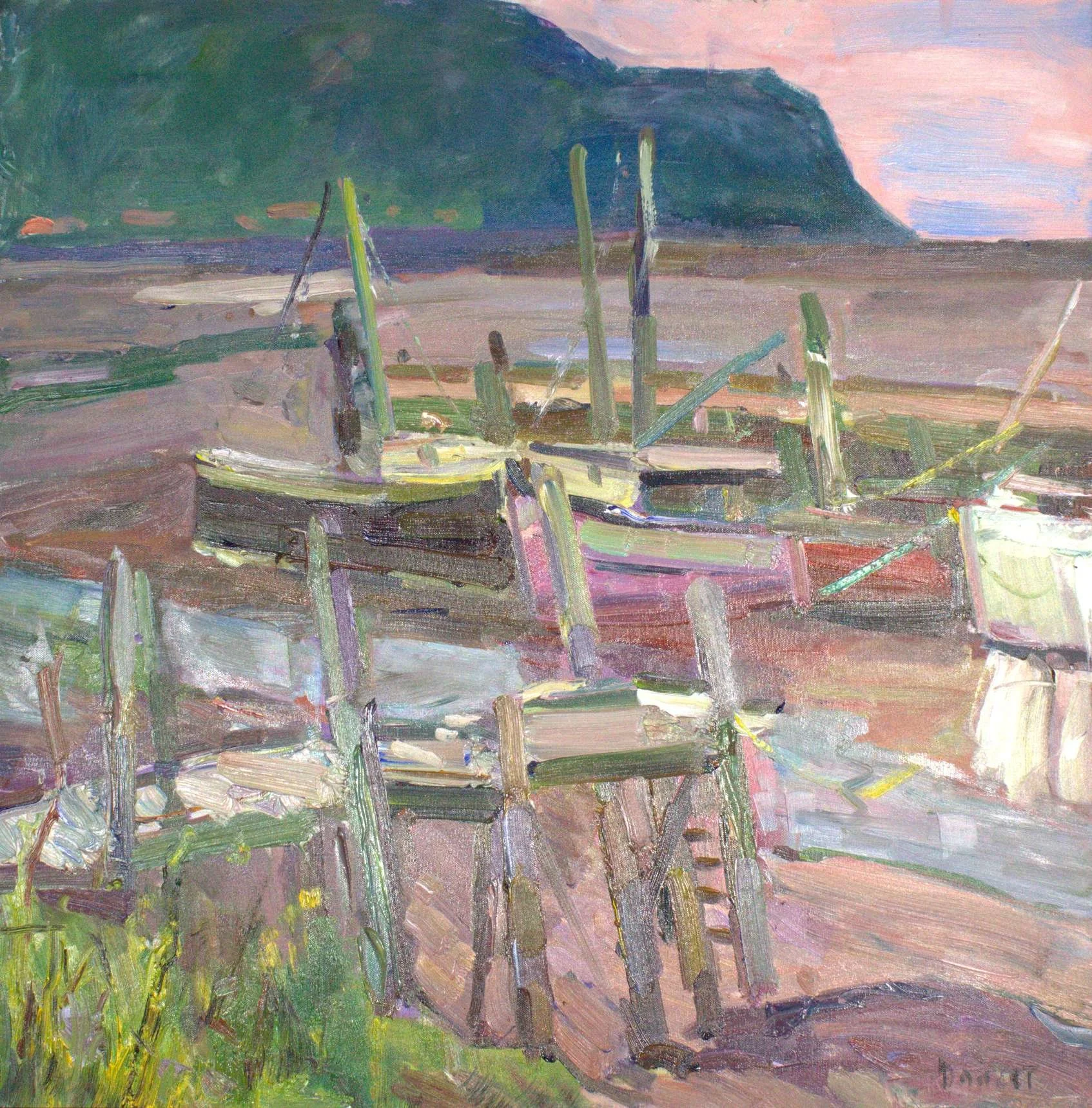 Michel Doucet, Advocate Shadows, NS, 26x30x1.5, oil, canvas
