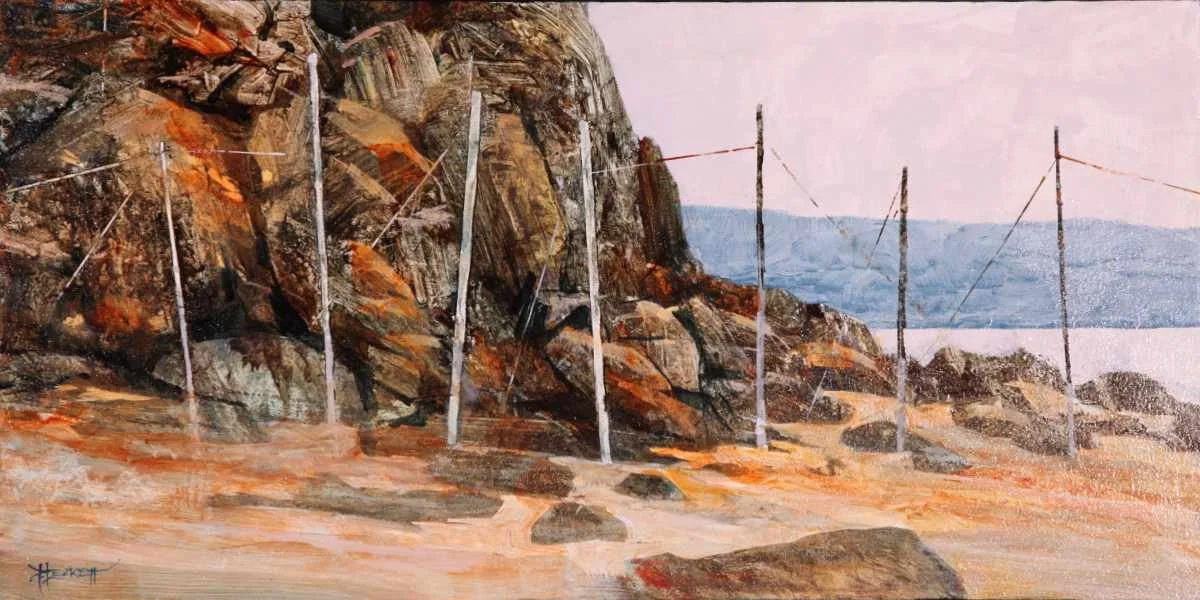 Peter Leckett "Partridge Island The Weir" AonB 13x25x1 