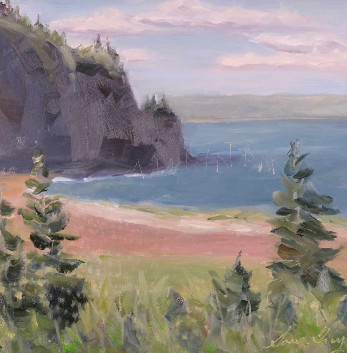 Sara Gray "Morning Partridge Island" OonB 12x12 