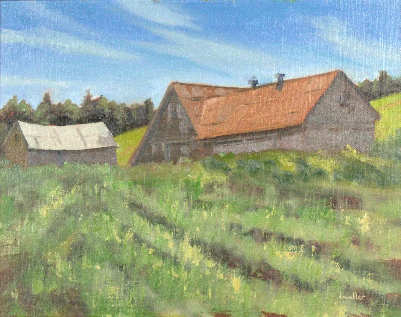 Debbie Mueller, Tom Murray Farm, 11x14, oil, linen