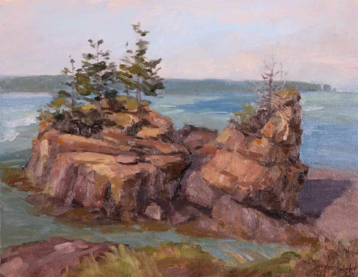 Theresa MacKnight "Sea Stack off Partridge Island" OonL 14x11x1