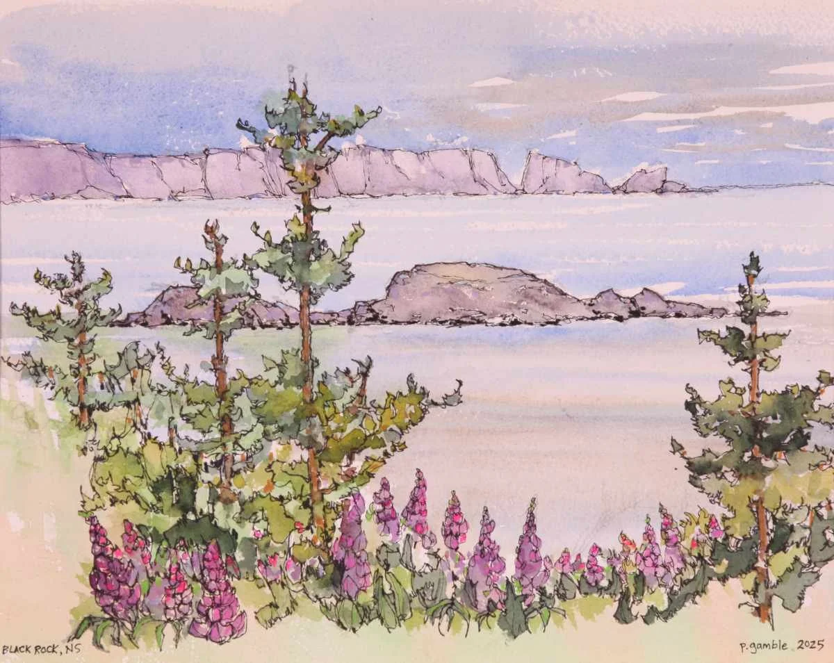 Peter Gamble "Black Rock" WIonPP 13x10.5x1