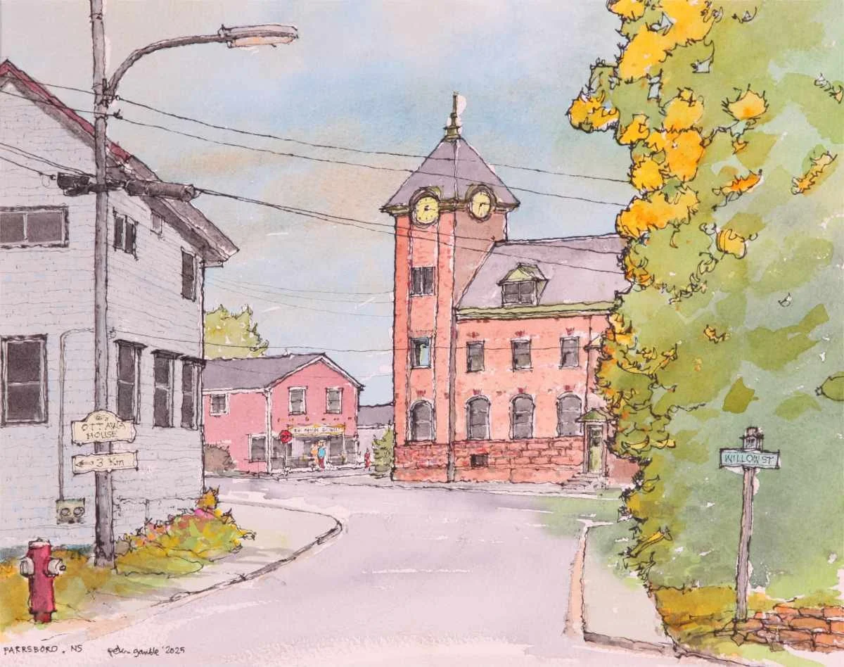 Peter Gamble "Downtown Parrsboro" WIonPP 11x14x1