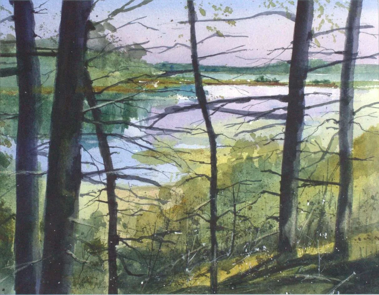 Edward Wedler, Tidal Rhythms Through the Timber, 11x14, Watercolour, na